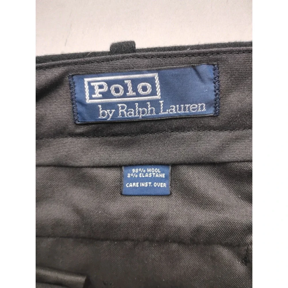 Polo Ralph Lauren Wool Blend Pleated Cuffed Dress Trousers 36x31